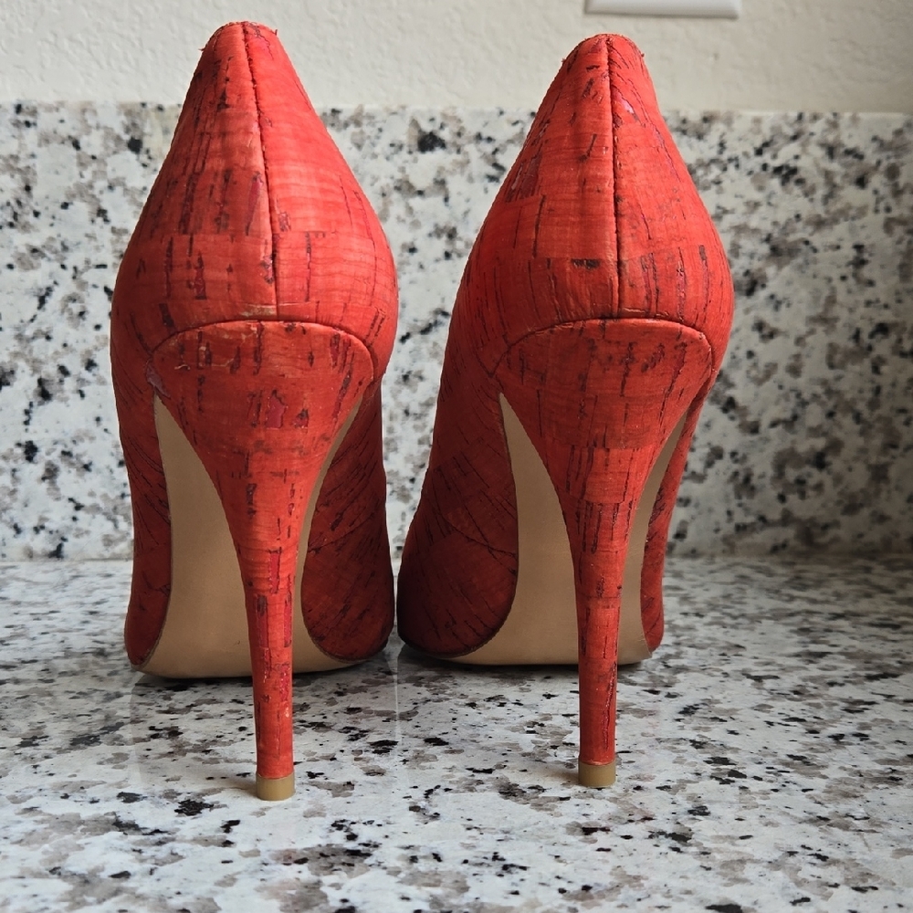 Stuart Weitzman Naughty Coral Cork Pumps US Sz 10 - Picture 8 of 12